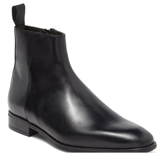 New! BRUNO MAGLI Milton Leather Zip Boots Black Leather Size 11 M DD318A main image 8